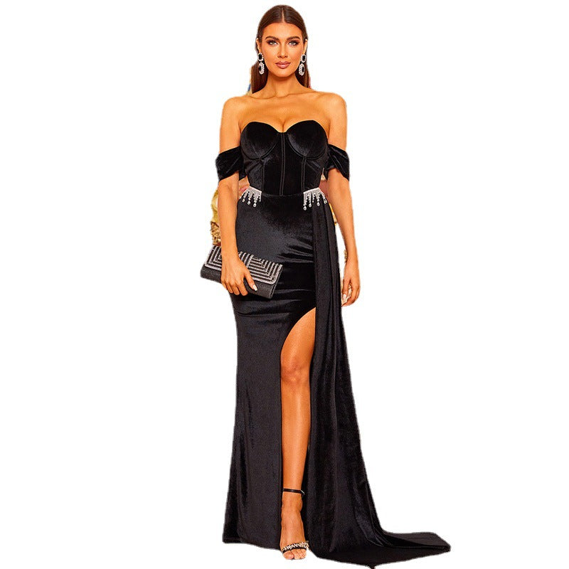 Elegant Women Small Mop Evening Dress