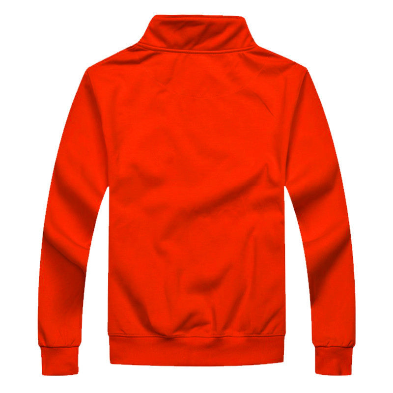 Men's Korean Style Contrast Color Stand Collar Sweatshirt