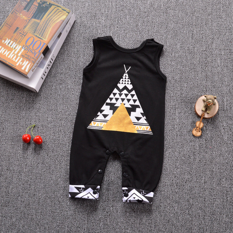 Trendy Pattern Men's And Women's Baby Cotton One-piece