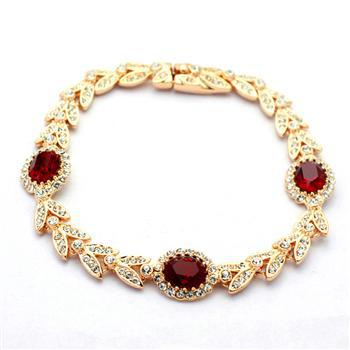 Purple Crystal Rose Gold Color Bracelet Genuine Crystals for Women