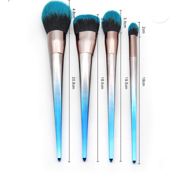 7 diamond makeup brushes blue black gradient