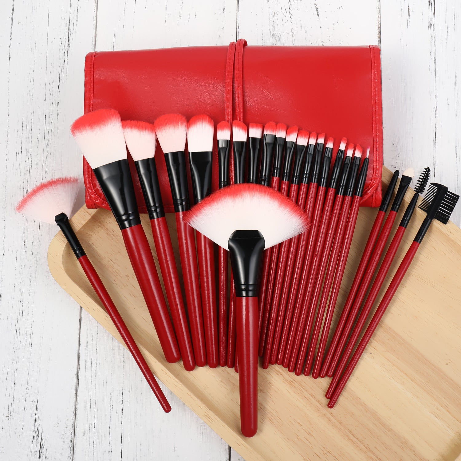 24 Makeup Brushes Set Portable Storage Bag