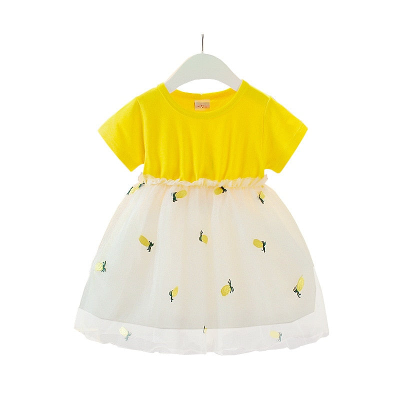 Small and medium girl pineapple skirt