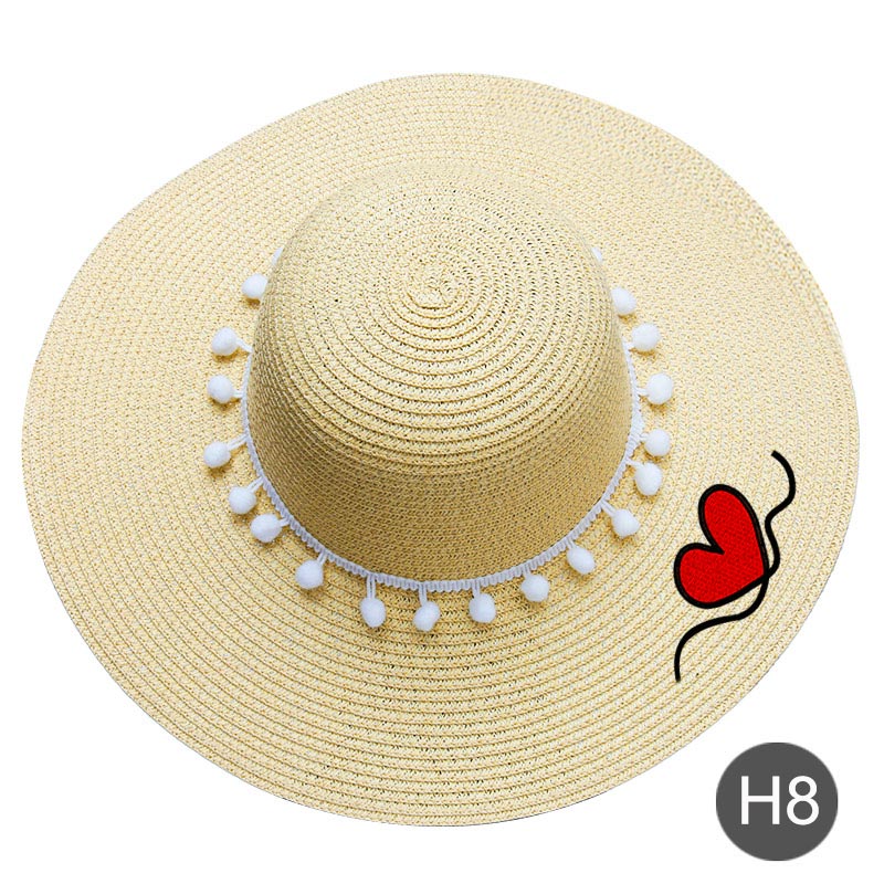 Fashion Personalized Custom Embroidery Beach Hat Your Name Text Logo Women Sun Hat Palm Straw Hat