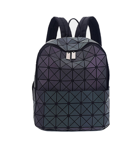 2021 Luminous Women Backpacks Fashion Girl Daily Backpack Women's Package Geometry Sequins Folding Bags Mini Bag School Bagpack