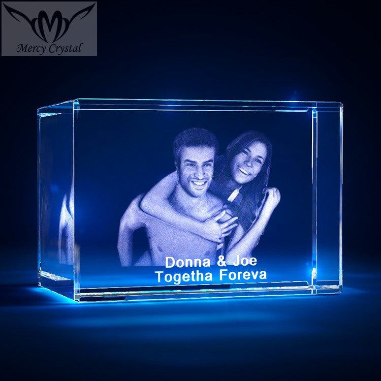 crystal  photo custom  laser engraving crystal sphere