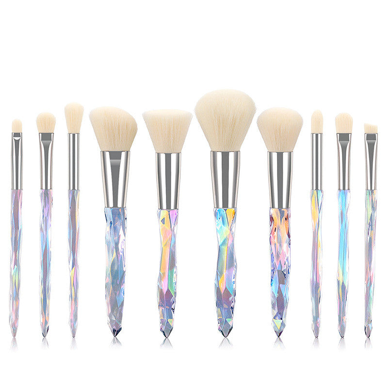 10 Crystal makeup brushes with diamond handle