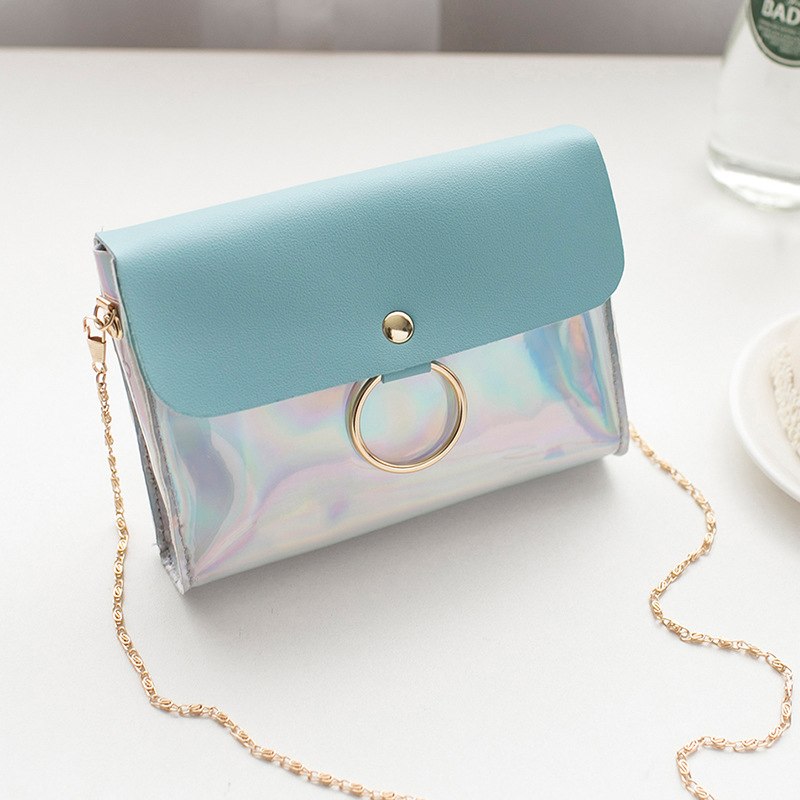 Laser Crossbody Bag For Women Chain Mini Shoulder Bag Circle Small Messenger Bag Ladies Handbags and Purses evening clutch bags