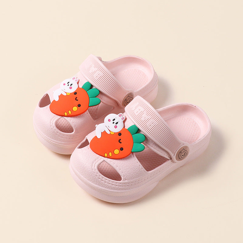 Soft-Soled Non-Slip Children's Beach Hole Shoes Baby Girls Sandals And Slippers