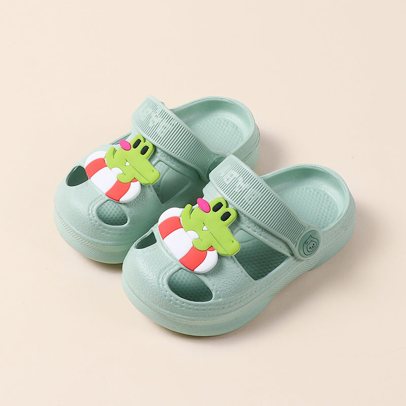 Soft-Soled Non-Slip Children's Beach Hole Shoes Baby Girls Sandals And Slippers