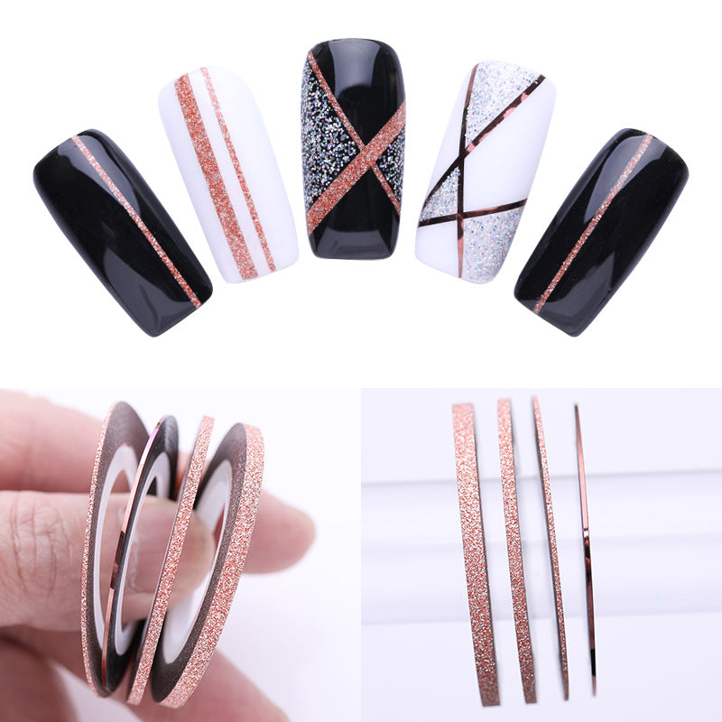 Frosted Coil Sands Coil Nail Stickers Self-Adhesive Adhesive Stickers