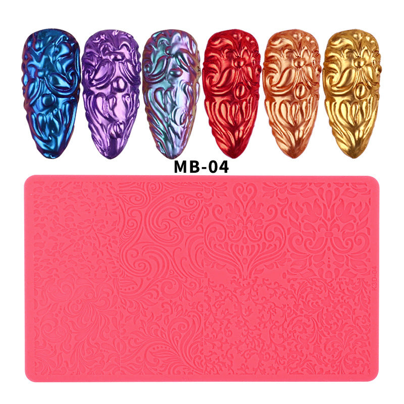 Nail Art Silicone Printing Plastic Template