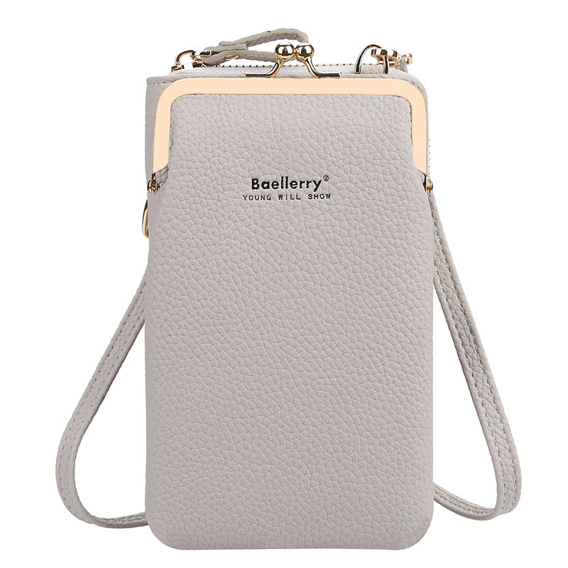 Fashion Mobile Phone Shoulder Bags With Lock Women Messenger Bag Wallet