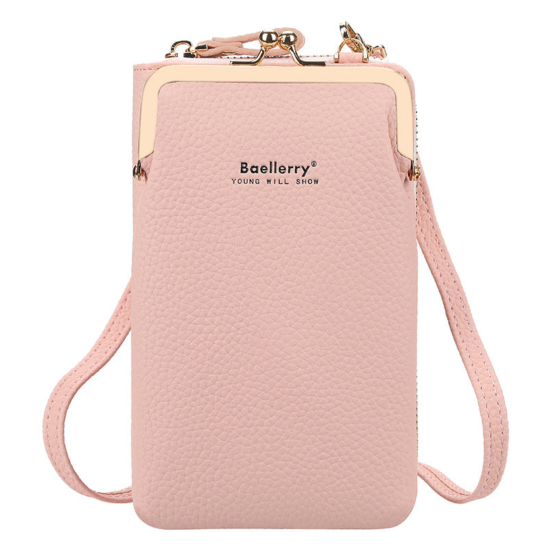 Fashion Mobile Phone Shoulder Bags With Lock Women Messenger Bag Wallet