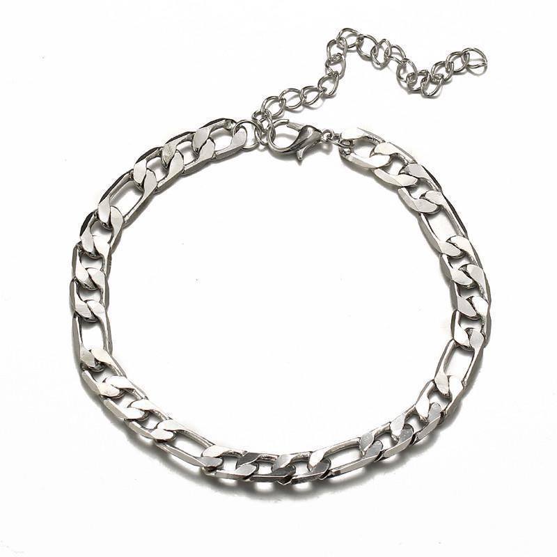 European And American Cross-border New jewelry, Personality And Fashion, Figaro Chain Geometric Bracelet, Retro Exaggerated Jewelry Women