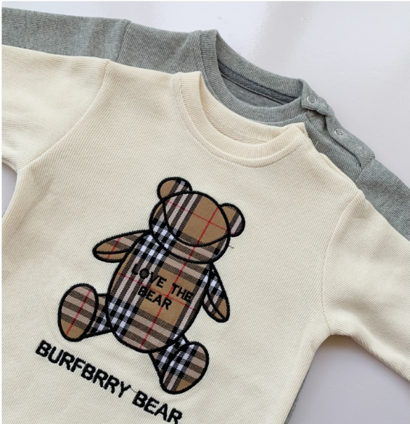 Baby Onesies Boys Baby Rompers Trendy Fans Infant Children'S Wear Girls' Rompers Plaid Children'S Jumpsuits Bears