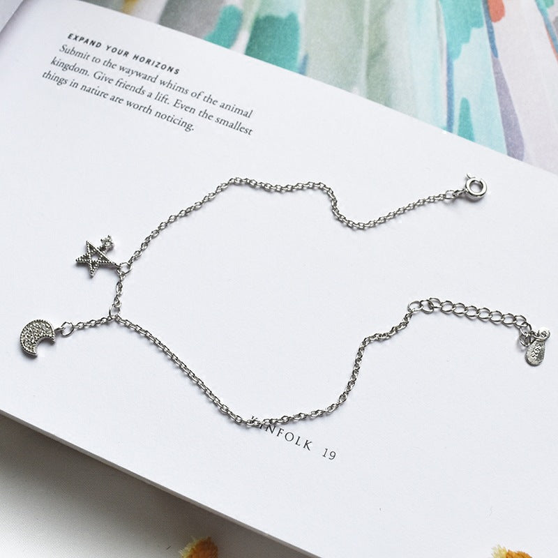 Fashion Jewelry Fine Asymmetric Star And Moon Bracelet Women