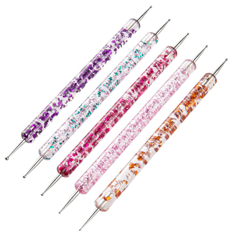 Nail Art Set Tool With Double Transparent Rod