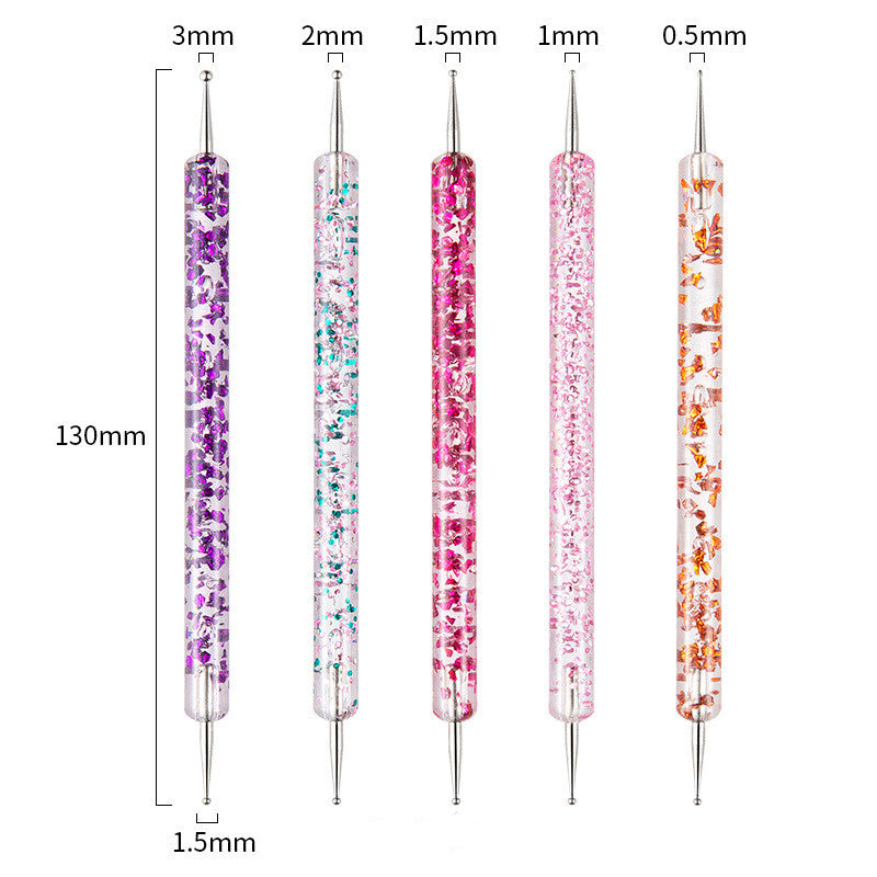 Nail Art Set Tool With Double Transparent Rod