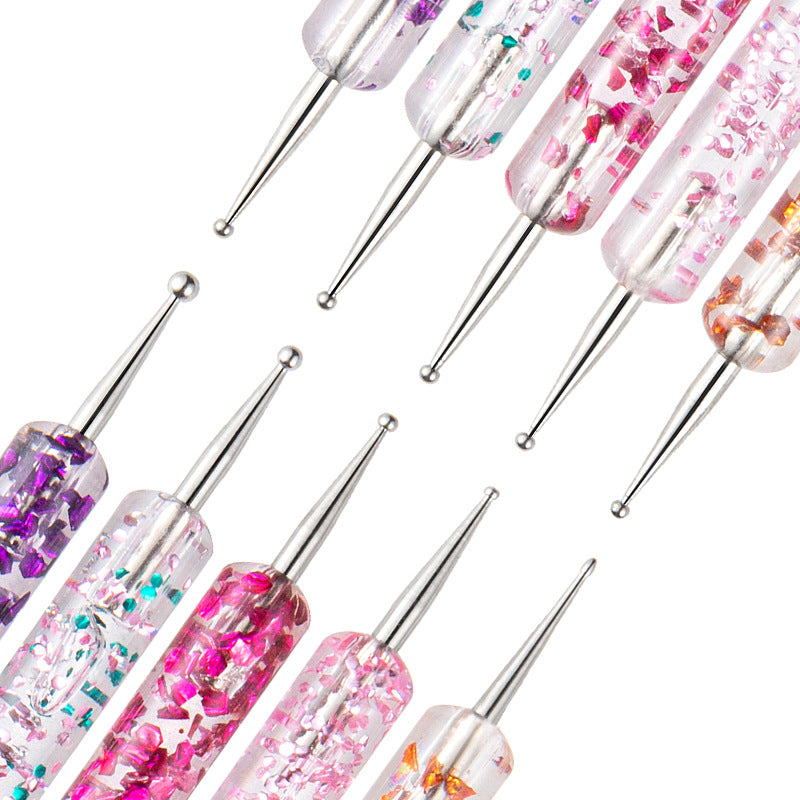 Nail Art Set Tool With Double Transparent Rod