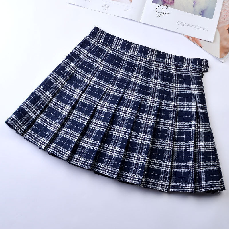 Plaid Short Skirt Slimming Women's Skirt