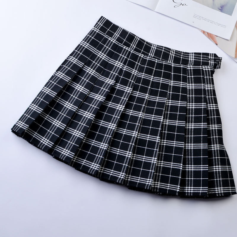 Plaid Short Skirt Slimming Women's Skirt