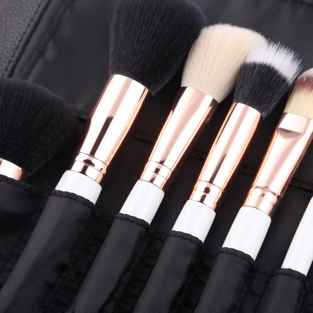 Set of 15 nylon hair makeup brushes