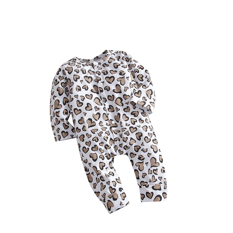 Baby Rompers Leopard Print Trendy Long Sleeve Rompers