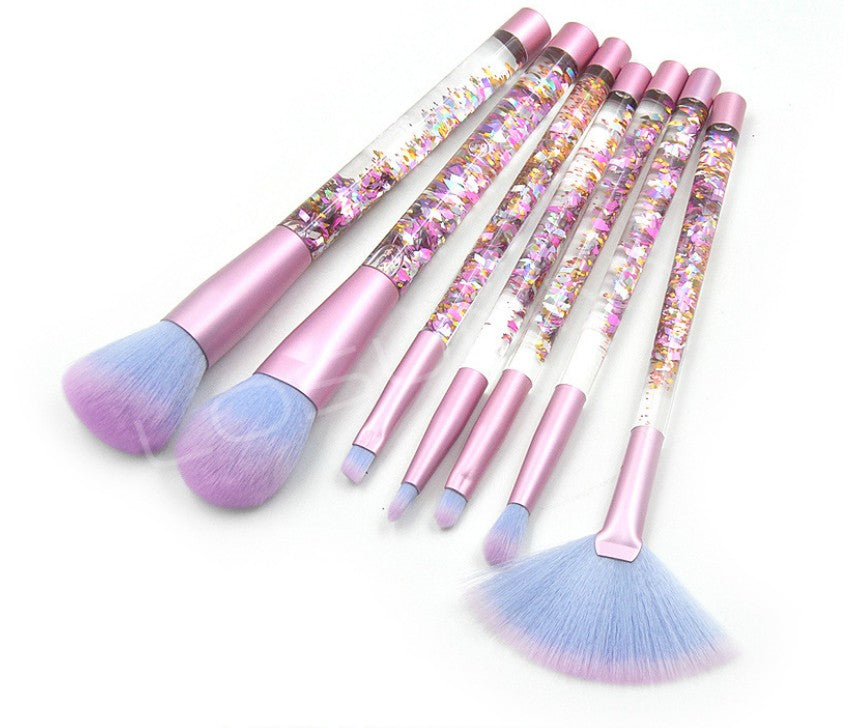 The New 7 Liquid Crystal Liquid Flow  Cosmetic Brush Handle Make-up Kit Bag Valve