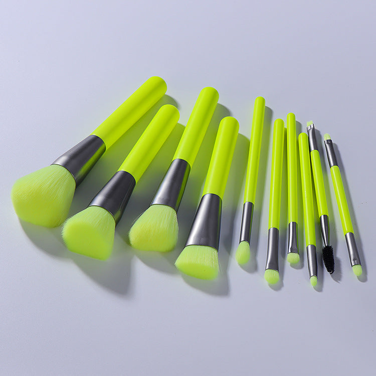 10Pcs Professional Makeup Neon Brushes