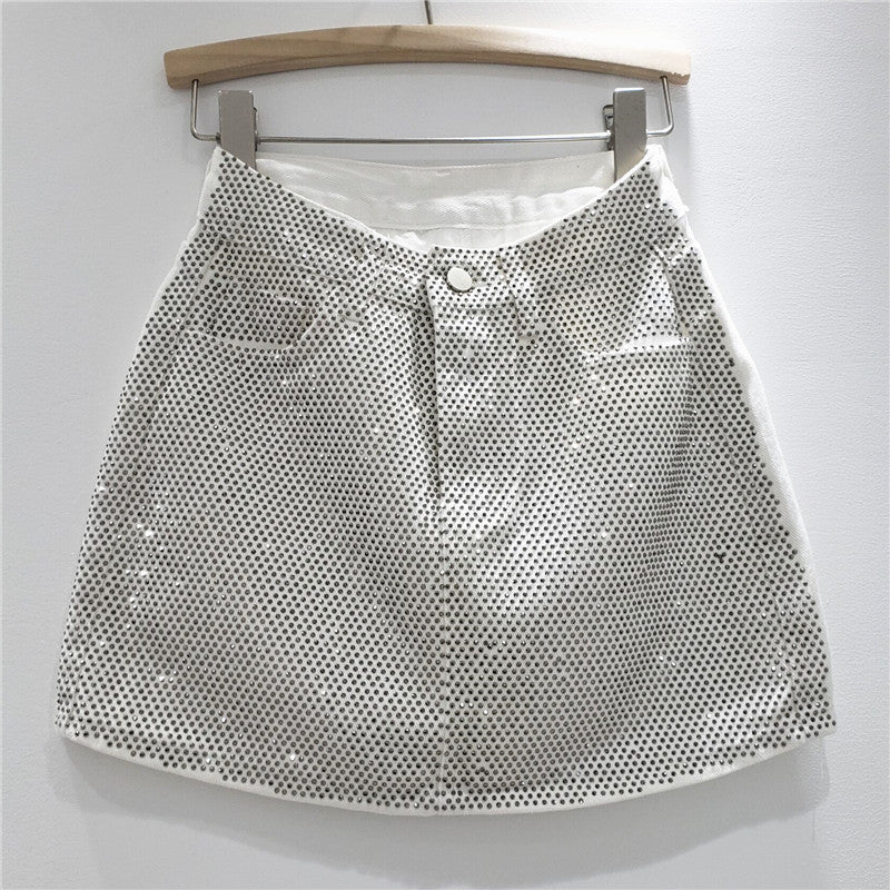 Heavy Industry Hot Diamond Denim Skirt Girl