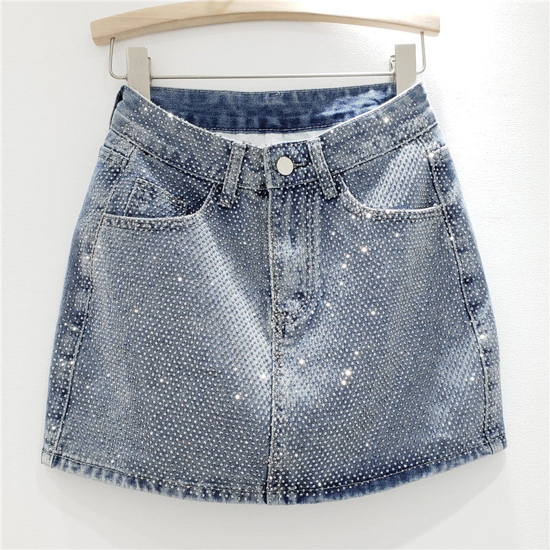 Heavy Industry Hot Diamond Denim Skirt Girl