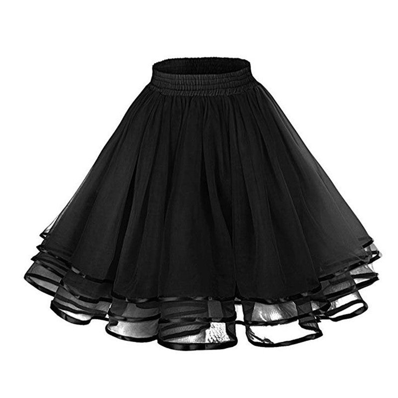 Crinoline Boneless Soft Veil Daily Soft Girl Skirt Three-layer Ribbon Grenadine Skirt