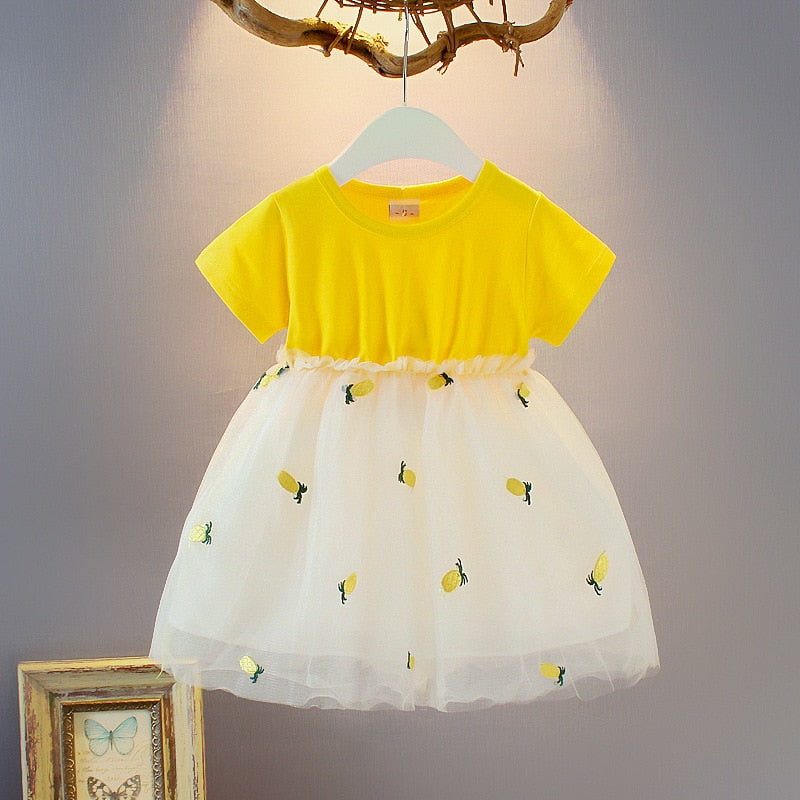 Small and medium girl pineapple skirt