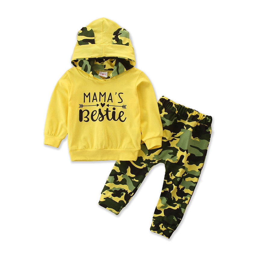 Girls Hooded Sweater Small Suit 2 Piece Set