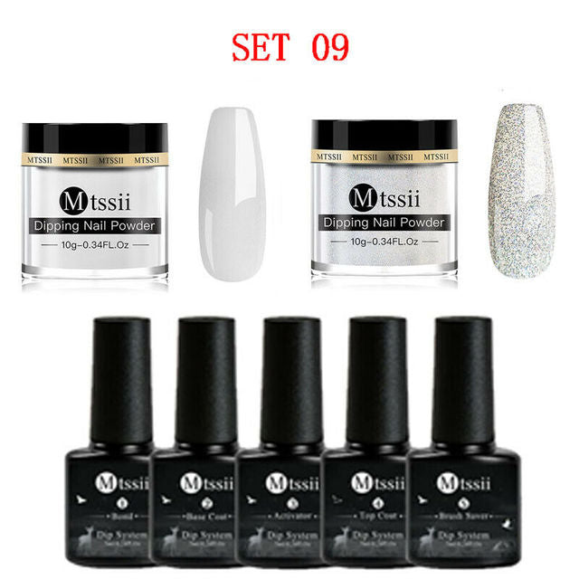 Mtssii 10g Dipping Nail Powder Set Matte Nail Glitter Dippin