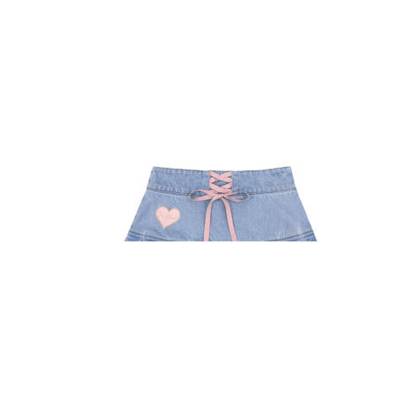 Cute High Waist Girl Denim Skirt