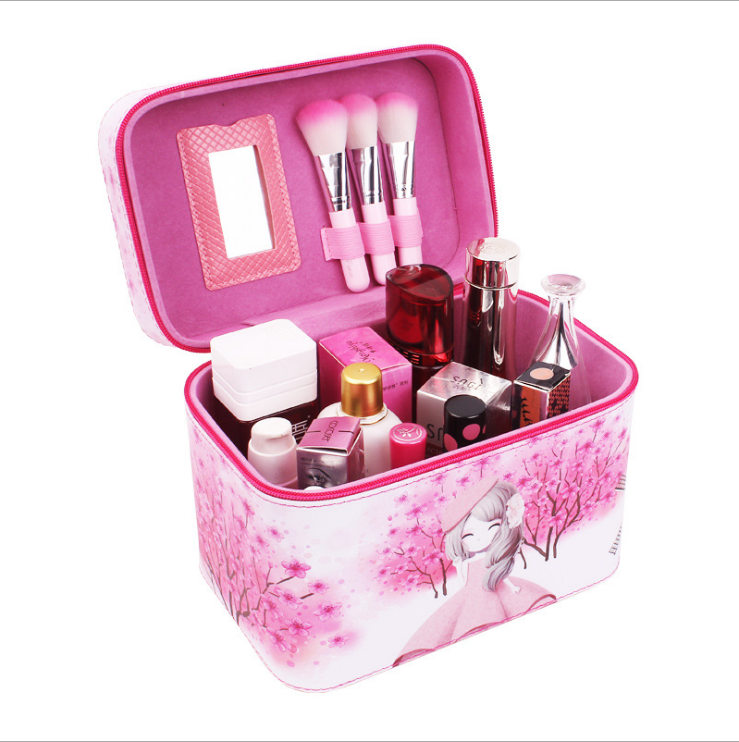 Manufacturer Korean lovable hand-held cosmetic bag waterproof travel package make-up toolbox