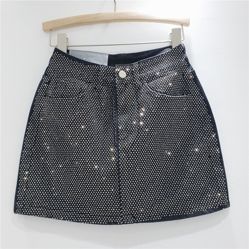 Heavy Industry Hot Diamond Denim Skirt Girl