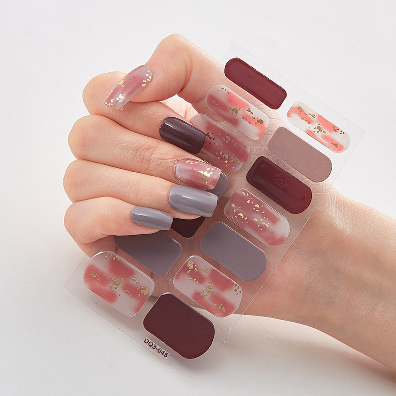 Bronzing Laser Nail Polish Film Fashion Nail Stickers