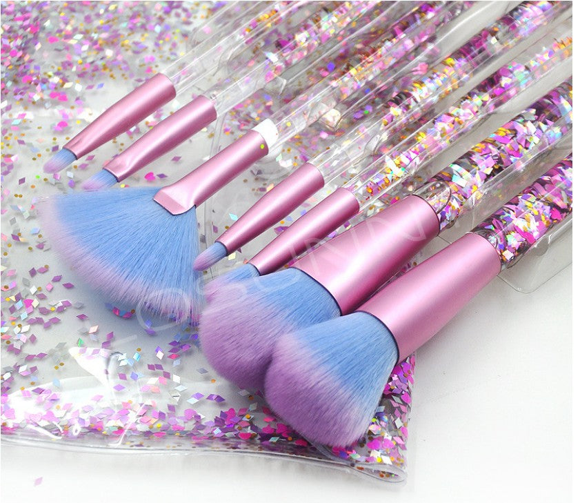 The New 7 Liquid Crystal Liquid Flow  Cosmetic Brush Handle Make-up Kit Bag Valve