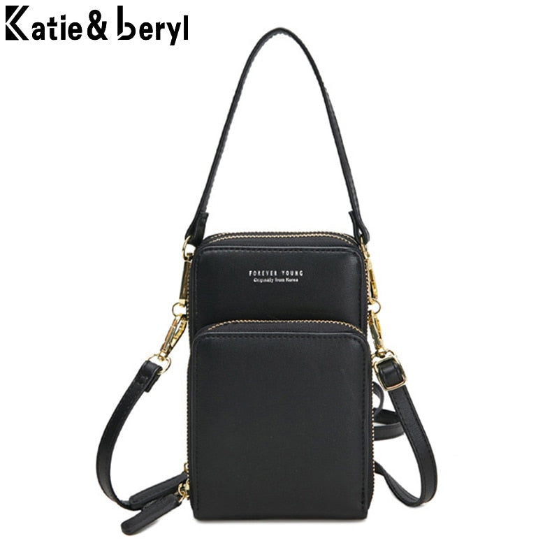 Mini Crossbody Shoulder Bags Women Multi-functional Touchable Cell Phone Pocket Card Purse Ladies Small Bag Female Messenger Bag