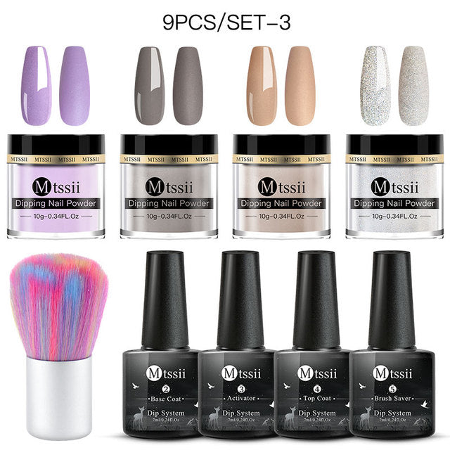 Mtssii 10g Dipping Nail Powder Set Matte Nail Glitter Dippin