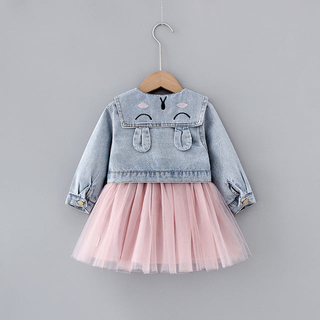 Girl summer denim skirt