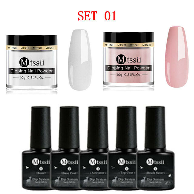 Mtssii 10g Dipping Nail Powder Set Matte Nail Glitter Dippin