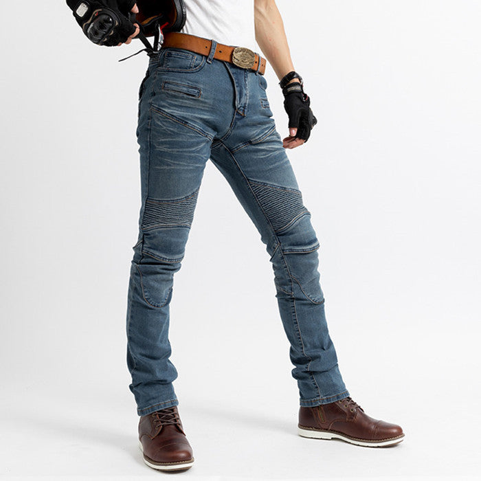 New Protective Gear Denim Cycling Pants For Men