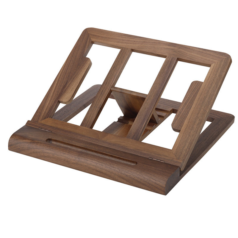 Walnut Laptop Raising Shelf Folding Rack Adjustable