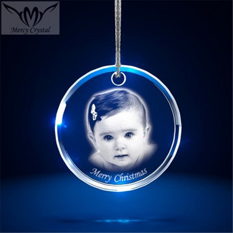 crystal  photo custom  laser engraving crystal sphere