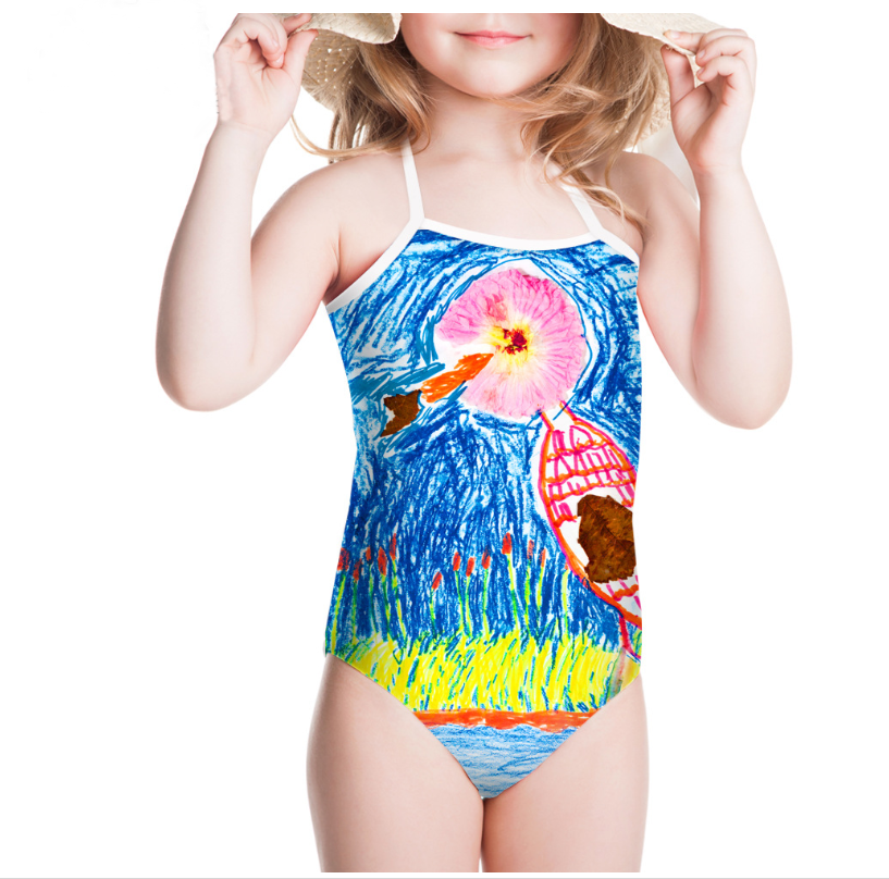 One-pieces Children's Swimwear Bathing Suit Printing Girls' Swimsuit Summer Baby Bodysuits