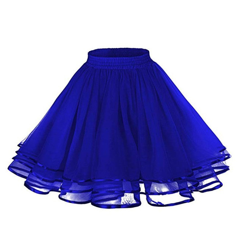 Crinoline Boneless Soft Veil Daily Soft Girl Skirt Three-layer Ribbon Grenadine Skirt